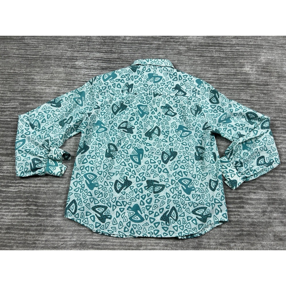Vintage Pykettes Shirt Womens XL Green Button Up Longsleeve Casual - Picture 7 of 11